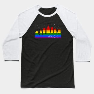 Philadelphia Brotherly Love LGBT Gay Pride City Skyline Baseball T-Shirt